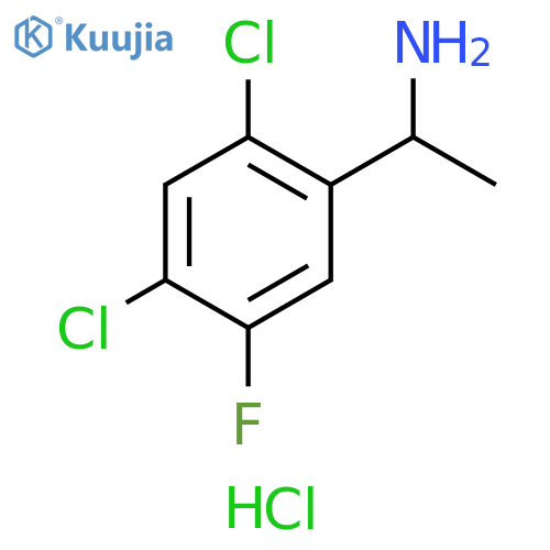 1-(2,4-dichloro-5-fluorophenyl)ethan-1-amine hydrochloride structure