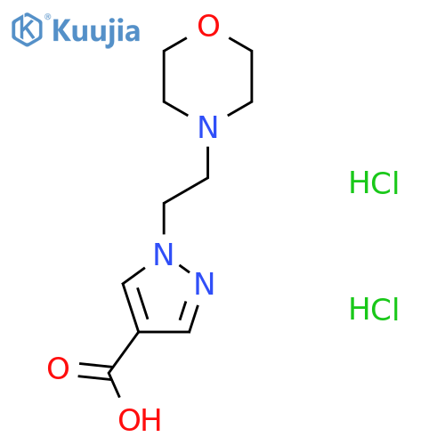 1-(2-morpholinoethyl)pyrazole-4-carboxylic acid;dihydrochloride structure