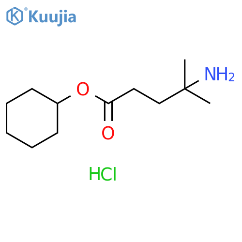 cyclohexyl 4-amino-4-methylpentanoate hydrochloride structure