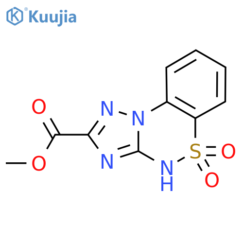 methyl 8,8-dioxo-8lambda6-thia-2,3,5,7-tetraazatricyclo7.4.0.0,2,6trideca-1(13),3,5,9,11-pentaene-4-carboxylate structure