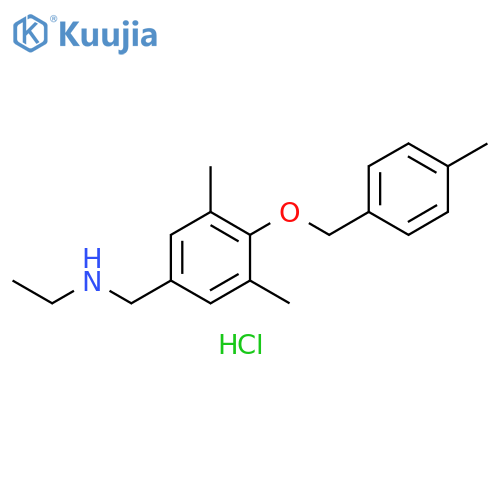 ({3,5-dimethyl-4-(4-methylphenyl)methoxyphenyl}methyl)(ethyl)amine hydrochloride structure