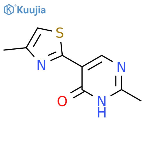 2-Methyl-5-(4-methyl-1,3-thiazol-2-yl)-3,4-dihydropyrimidin-4-one structure