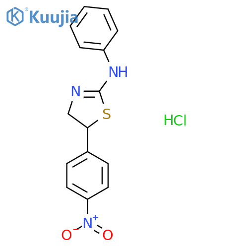 5-(4-Nitrophenyl)-N-phenyl-4,5-dihydro-1,3-thiazol-2-amine hydrochloride structure