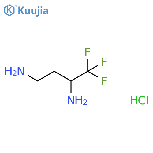 4,4,4-trifluorobutane-1,3-diamine dihydrochloride structure