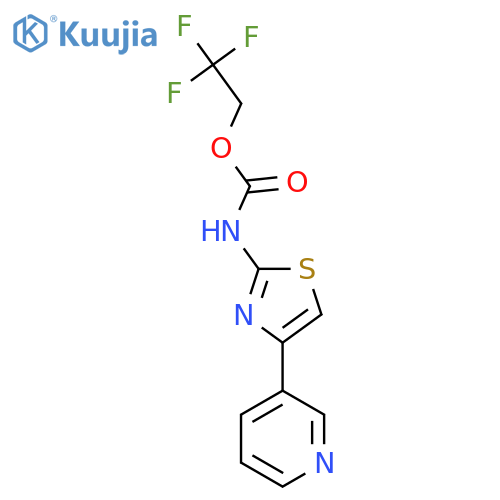 2,2,2-trifluoroethyl N-4-(pyridin-3-yl)-1,3-thiazol-2-ylcarbamate structure