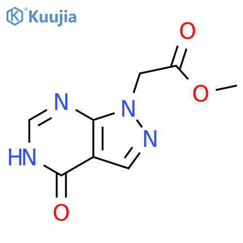 methyl 2-{4-oxo-1H,4H,5H-pyrazolo3,4-dpyrimidin-1-yl}acetate structure