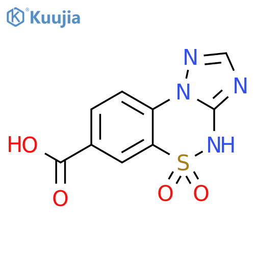 8,8-dioxo-8lambda6-thia-2,3,5,7-tetraazatricyclo7.4.0.0,2,6trideca-1(13),3,5,9,11-pentaene-11-carboxylic acid structure