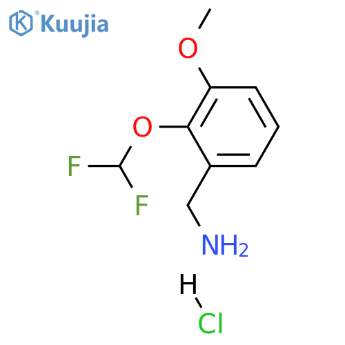 [2-(difluoromethoxy)-3-methoxyphenyl]methanamine hydrochloride structure