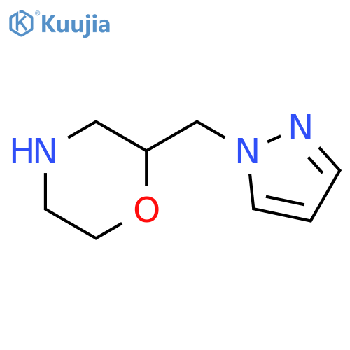 2-[(1H-pyrazol-1-yl)methyl]morpholine structure