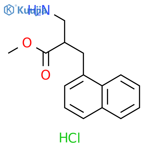 methyl 3-amino-2-(naphthalen-1-ylmethyl)propanoate hydrochloride structure
