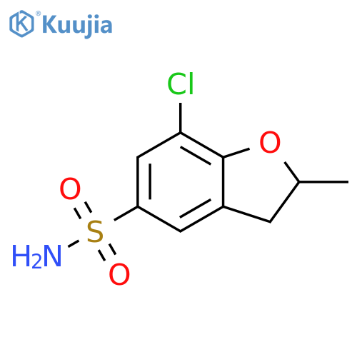 7-chloro-2-methyl-2,3-dihydro-1-benzofuran-5-sulfonamide structure