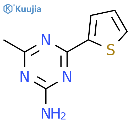 4-methyl-6-(thiophen-2-yl)-1,3,5-triazin-2-amine structure