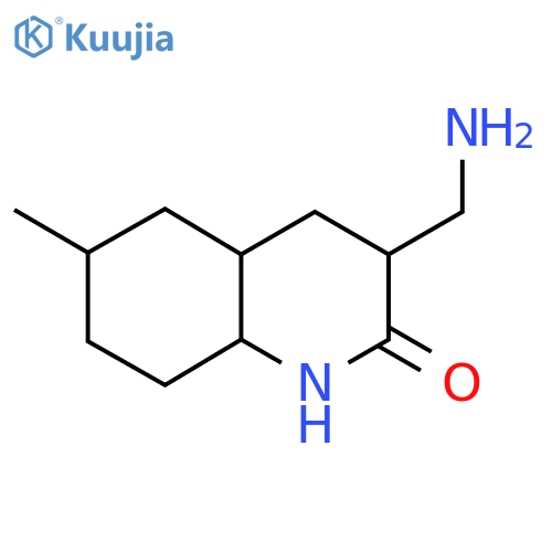 3-(Aminomethyl)-6-methyl-decahydroquinolin-2-one structure