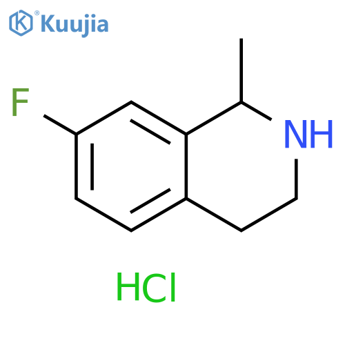 7-fluoro-1-methyl-1,2,3,4-tetrahydroisoquinoline hydrochloride structure