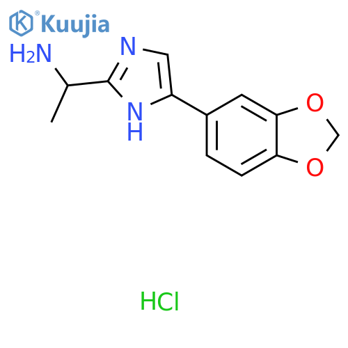 1-4-(2H-1,3-benzodioxol-5-yl)-1H-imidazol-2-ylethan-1-amine hydrochloride structure