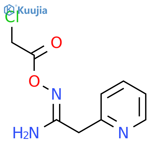 [1-Amino-2-(pyridin-2-yl)ethylidene]amino 2-chloroacetate structure