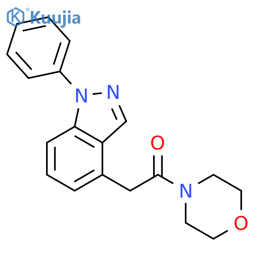 Morpholine, 4-[(1-phenyl-1H-indazol-4-yl)acetyl]- structure
