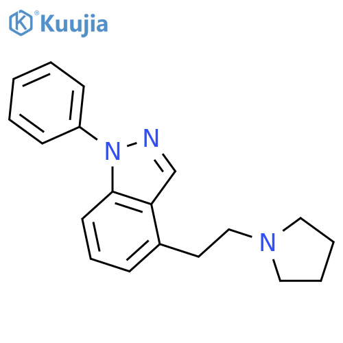 1H-Indazole, 1-phenyl-4-[2-(1-pyrrolidinyl)ethyl]- structure