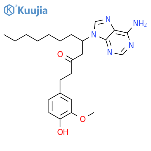 5-(6-amino-9H-purin-9-yl)-1-(4-hydroxy-3-methoxyphenyl)dodecan-3-one structure