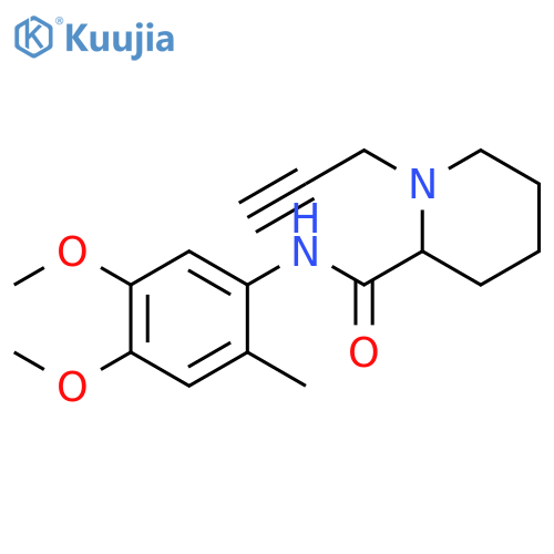 2-Piperidinecarboxamide, N-(4,5-dimethoxy-2-methylphenyl)-1-(2-propyn-1-yl)- structure