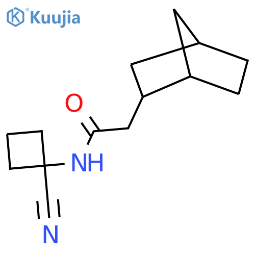 2-{bicyclo2.2.1heptan-2-yl}-N-(1-cyanocyclobutyl)acetamide structure
