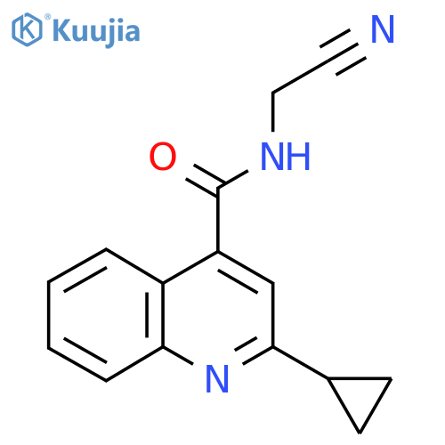 N-(cyanomethyl)-2-cyclopropylquinoline-4-carboxamide structure