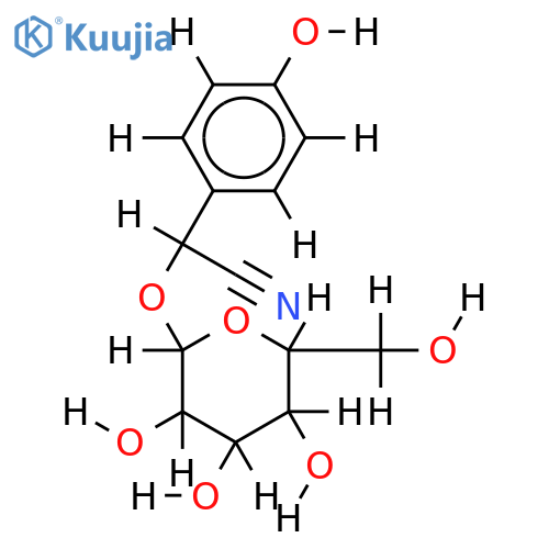 (2R)-alpha-(beta-D-glucopyranosyloxy)-4-hydroxybenzeneacetonitrile structure