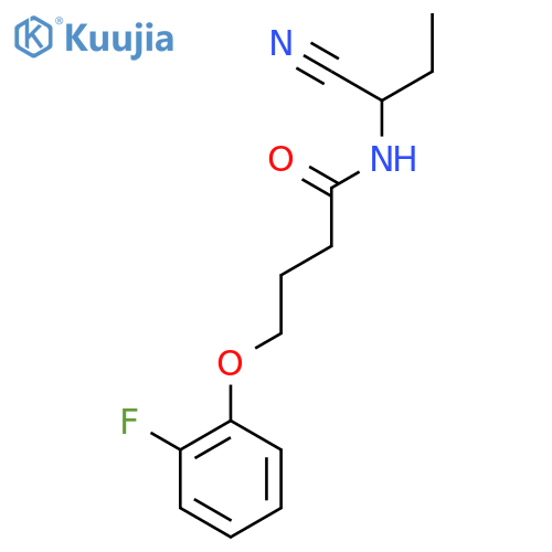 N-(1-cyanopropyl)-4-(2-fluorophenoxy)butanamide structure
