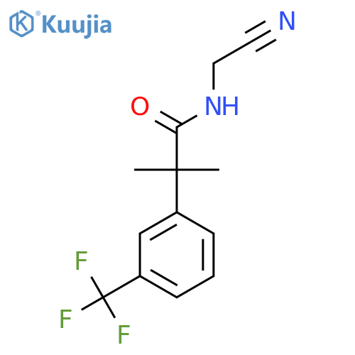 N-(cyanomethyl)-2-methyl-2-[3-(trifluoromethyl)phenyl]propanamide structure