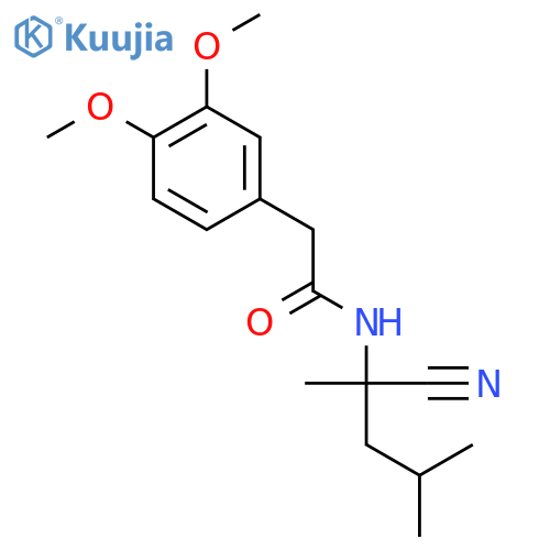 N-(1-cyano-1,3-dimethylbutyl)-2-(3,4-dimethoxyphenyl)acetamide structure
