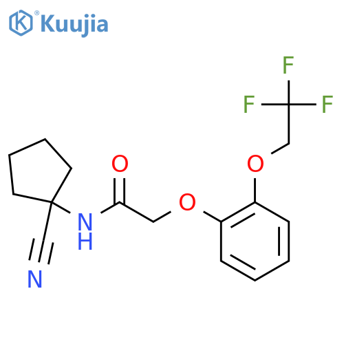 N-(1-cyanocyclopentyl)-2-[2-(2,2,2-trifluoroethoxy)phenoxy]acetamide structure