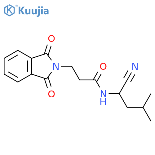 N-(1-cyano-3-methylbutyl)-3-(1,3-dioxo-2,3-dihydro-1H-isoindol-2-yl)propanamide structure
