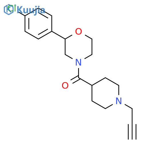 2-(4-Chlorophenyl)-4-[1-(prop-2-yn-1-yl)piperidine-4-carbonyl]morpholine structure