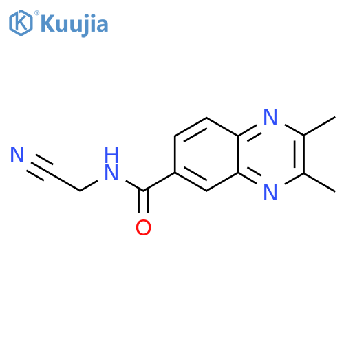 N-(cyanomethyl)-2,3-dimethylquinoxaline-6-carboxamide structure