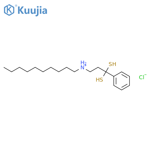 1-Decanamine,N-[2-[(phenylmethyl)dithio]ethyl]-, hydrochloride (1:1) structure