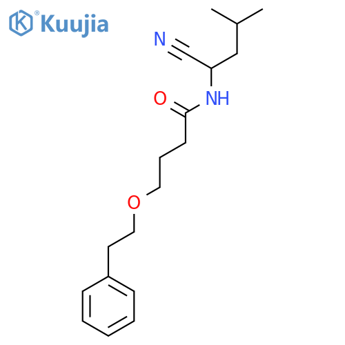 N-(1-cyano-3-methylbutyl)-4-(2-phenylethoxy)butanamide structure