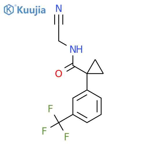 N-(cyanomethyl)-1-3-(trifluoromethyl)phenylcyclopropane-1-carboxamide structure