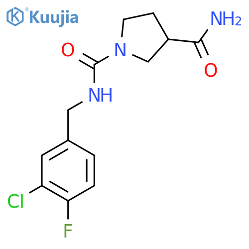 N1-(3-chloro-4-fluorophenyl)methylpyrrolidine-1,3-dicarboxamide structure
