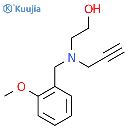 2-{(2-methoxyphenyl)methyl(prop-2-yn-1-yl)amino}ethan-1-ol structure