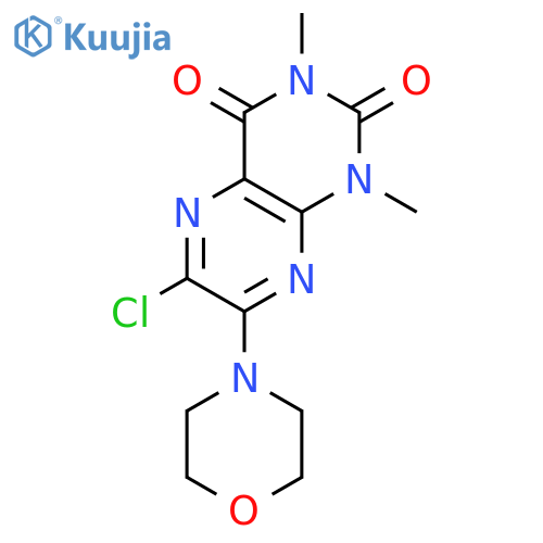 2,4(1H,3H)-Pteridinedione, 6-chloro-1,3-dimethyl-7-(4-morpholinyl)- structure