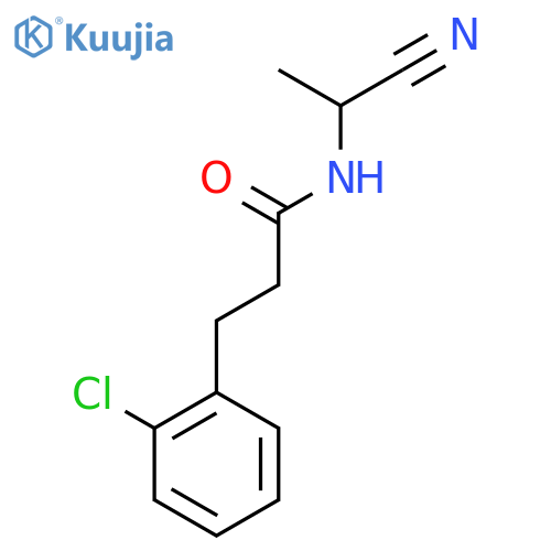 3-(2-chlorophenyl)-N-(1-cyanoethyl)propanamide structure
