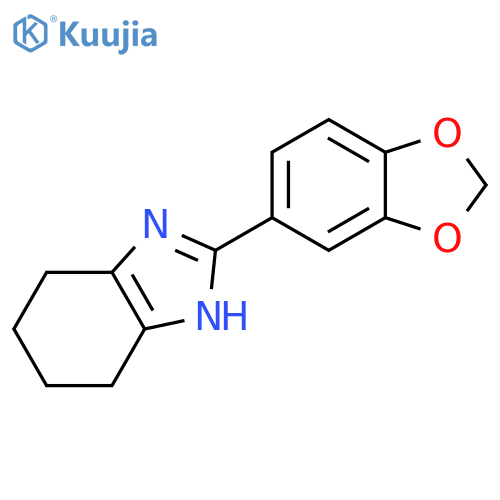 1H-Benzimidazole, 2-(1,3-benzodioxol-5-yl)-4,5,6,7-tetrahydro- structure