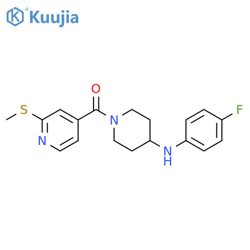 [4-[(4-Fluorophenyl)amino]-1-piperidinyl][2-(methylthio)-4-pyridinyl]methanone structure