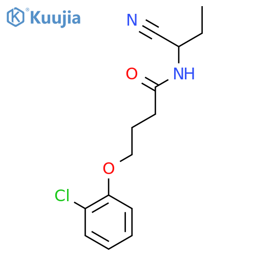 4-(2-chlorophenoxy)-N-(1-cyanopropyl)butanamide structure