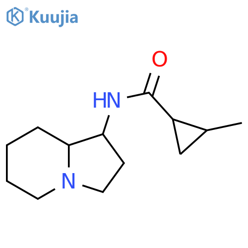 2-methyl-N-(octahydroindolizin-1-yl)cyclopropane-1-carboxamide structure