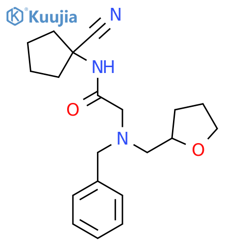 2-{benzyl(oxolan-2-yl)methylamino}-N-(1-cyanocyclopentyl)acetamide structure