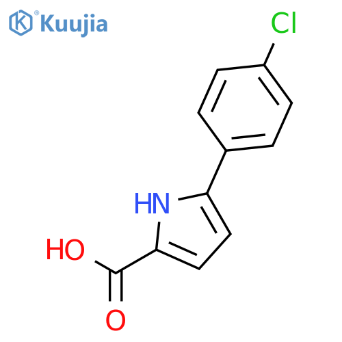 5-(4-chlorophenyl)-1H-pyrrole-2-carboxylic acid structure