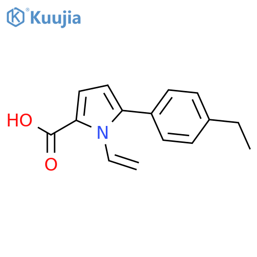1H-Pyrrole-2-carboxylicacid, 1-ethenyl-5-(4-ethylphenyl)- structure