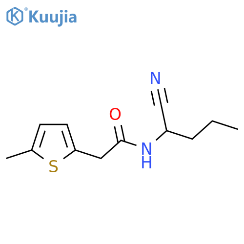 N-(1-cyanobutyl)-2-(5-methylthiophen-2-yl)acetamide structure