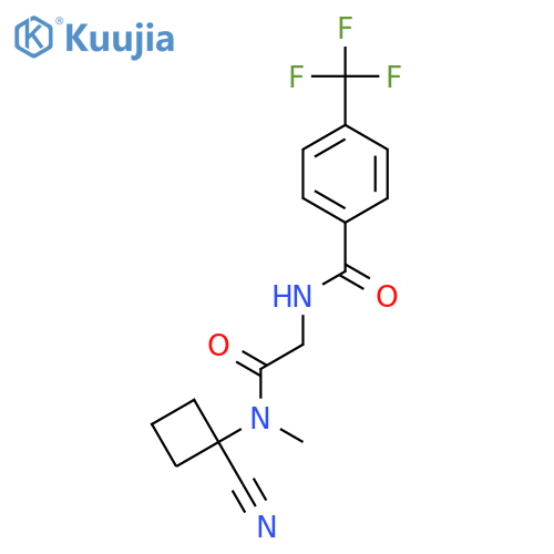 N-(1-cyanocyclobutyl)-N-methyl-2-{[4-(trifluoromethyl)phenyl]formamido}acetamide structure
